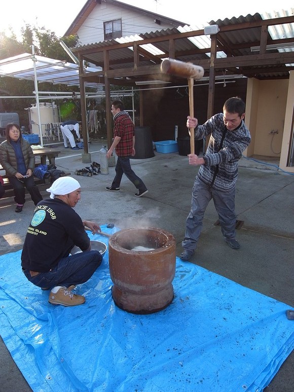 餅つき！