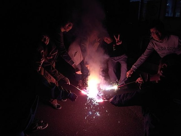 夜は花火大会