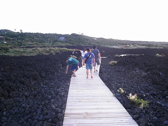 アフターダイブは火山体験！