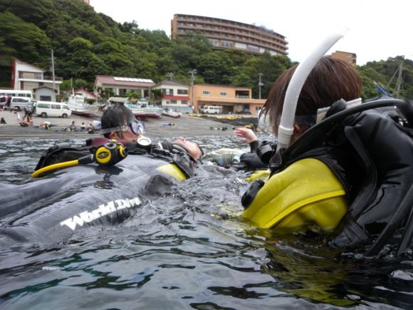 海での練習